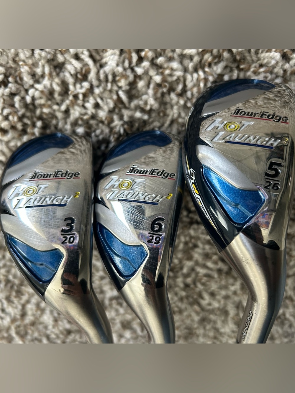 Tour Edge Hot Launch 2 Hybrid Set 3 5 6 Graphite Shaft RH Golf Clubs